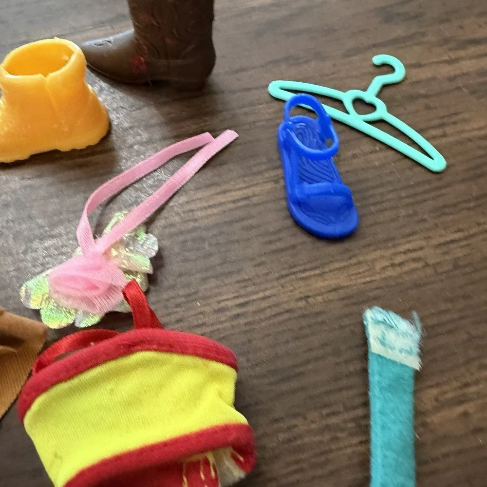 Vintage Barbie Accessories Mixed Lot Shoes Belt Hanger